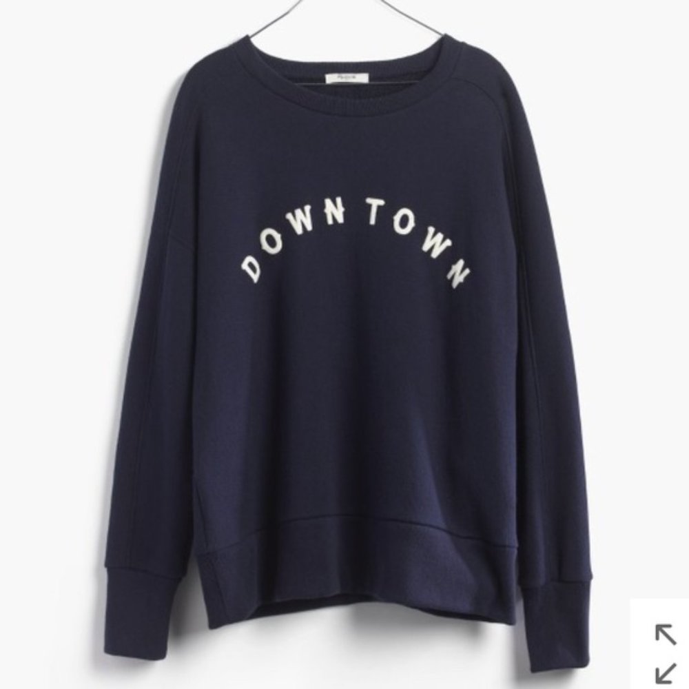 Madewell “Downtown” Oversized Navy Blue Sweatshirt - Size S